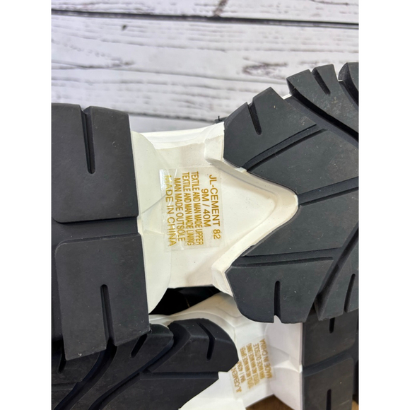 Women's JLO Black & White Sock Chunky Sneakers Size 9 - Picture 11 of 13